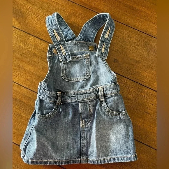 OLD NAVY : toddler jean overalls dress - Picture 1 of 3